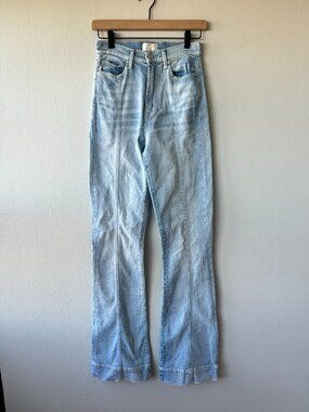 7 For All Mankind Ultra High Rise Dojo Flare Jeans Light Wash